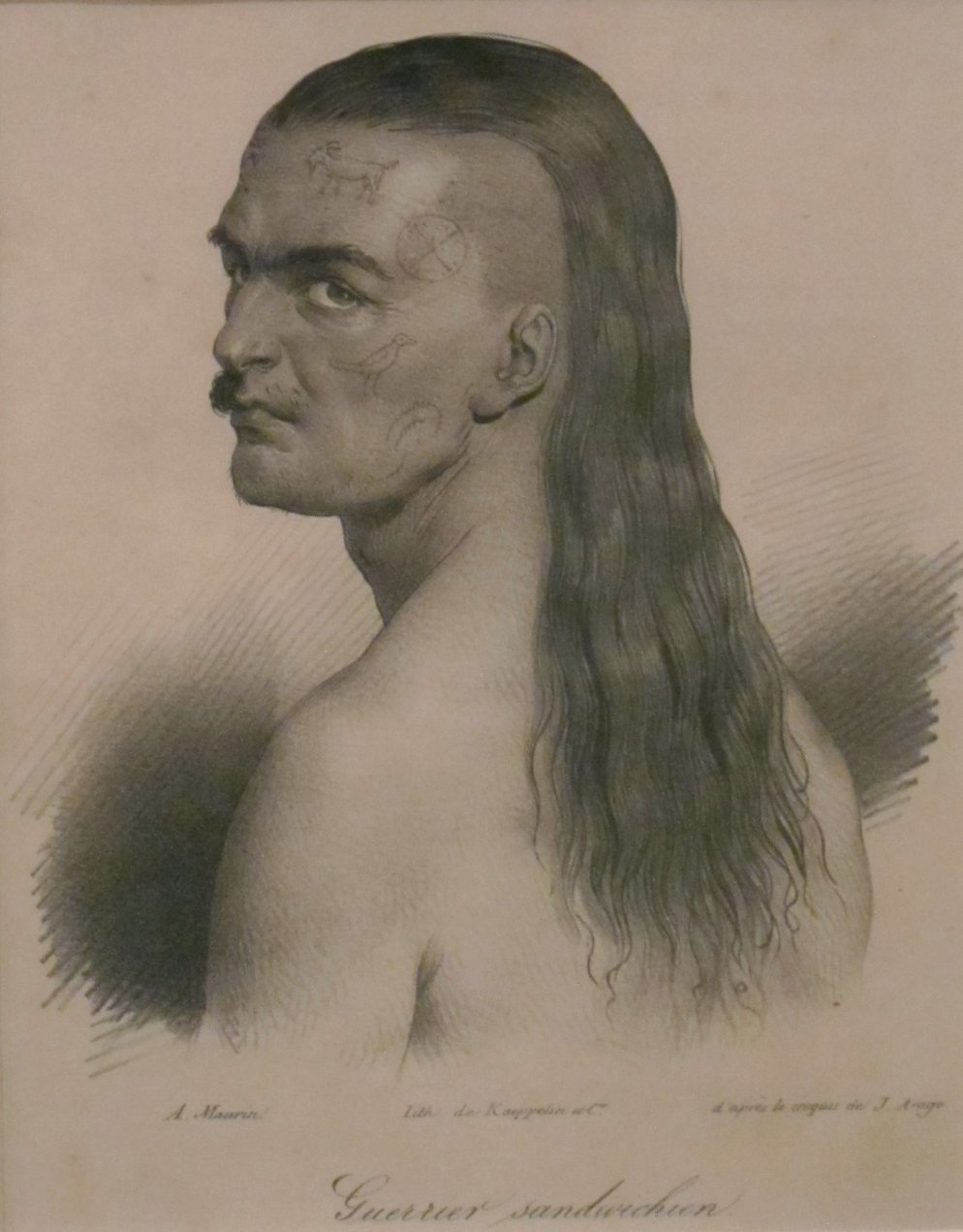 'Tattooed_Hawaiian_Chief',_lithograph_after_Jacques_Arago,_Honolulu_Museum_of_Art